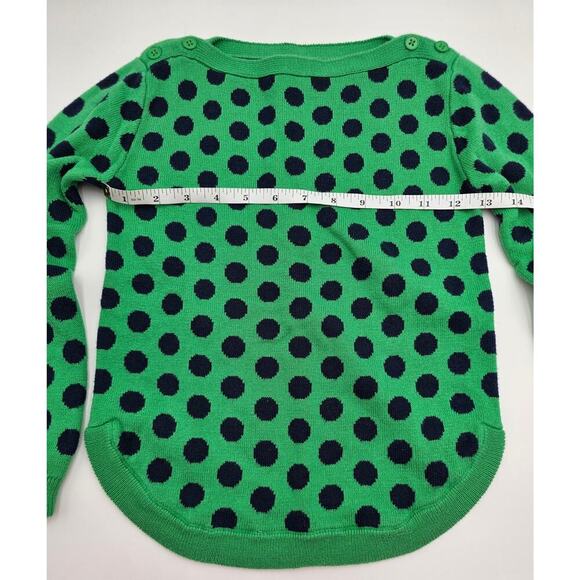 GapKids Girl's 6/7 Green and Navy Blue Turtleneck NWT and Polkadot Sweater GUC - Picture 3 of 16